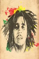 Холст постер из шелковой ткани 1876_bob_marley на заказ HD Домашний Декор Ретро классический винтажный фильм плакат лучший плакат DGT-514