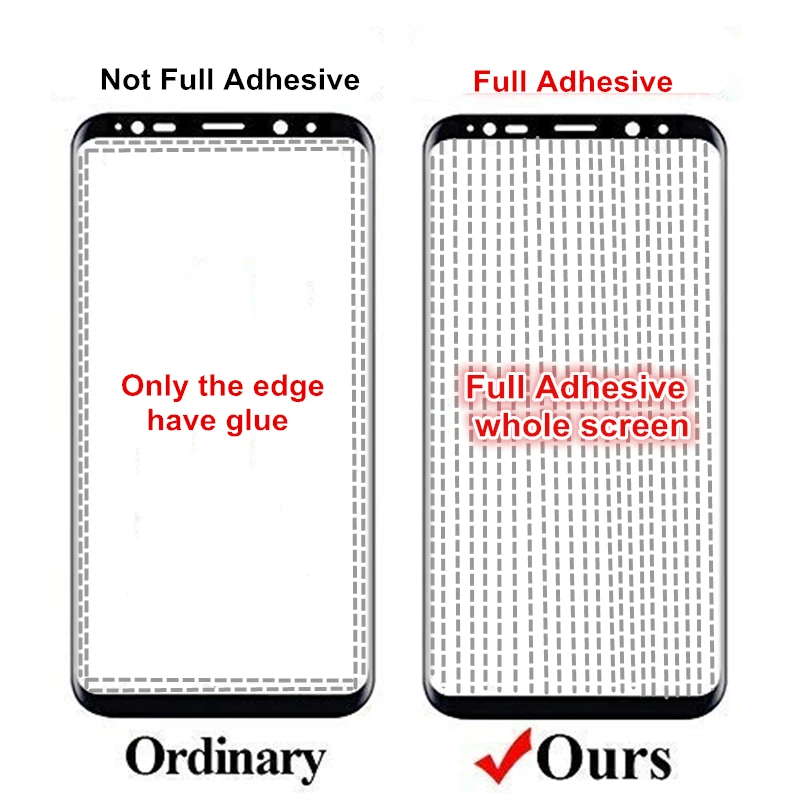 OMEVE полная клейкая Защита экрана для Samsung S8 Plus 3D изогнутая пленка из закаленного