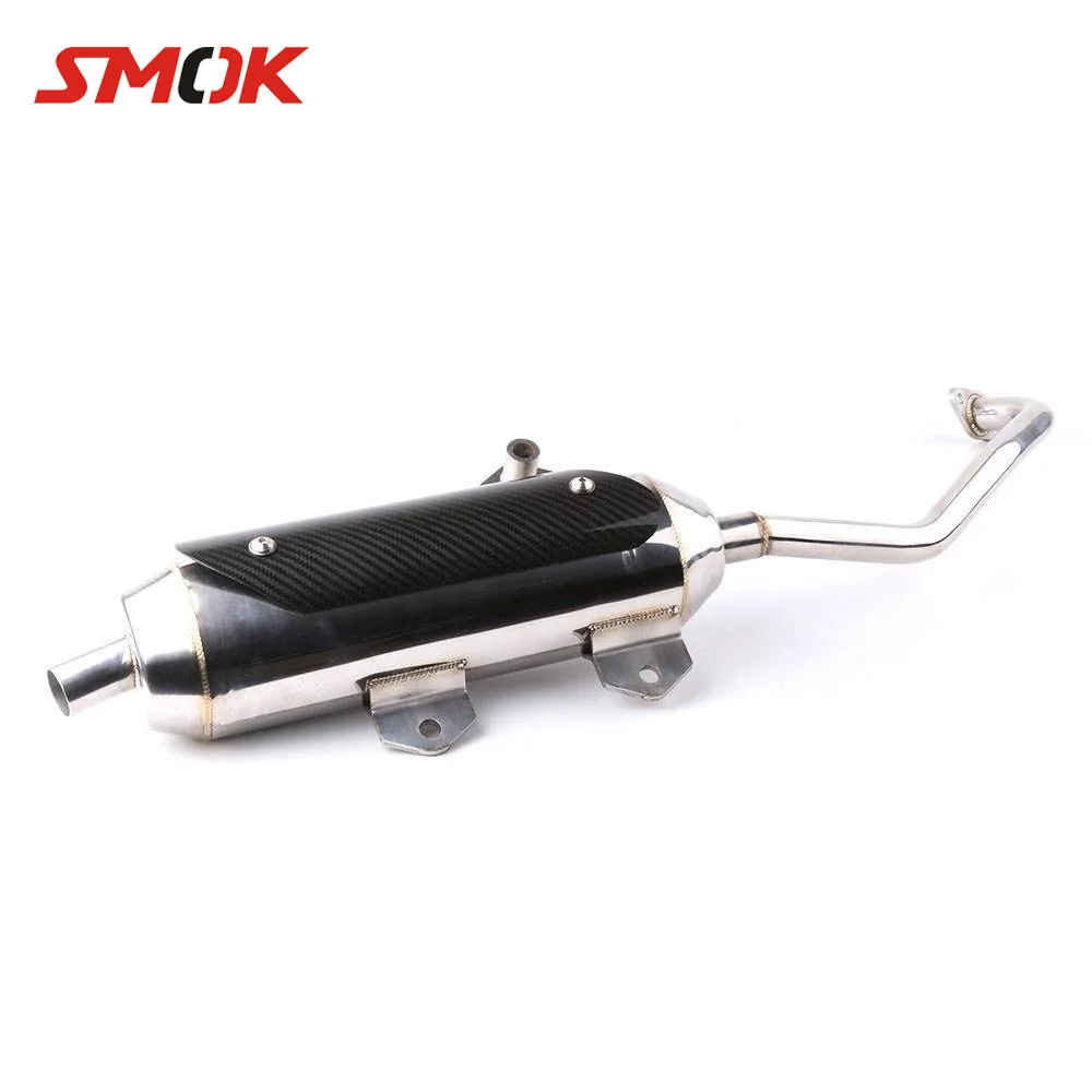SMOK мотоциклетный глушитель из нержавеющей стали и углеродного волокна выхлопная