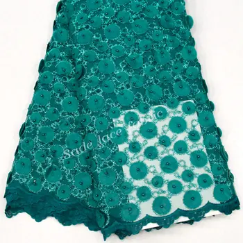 

FolaSade Hot Sale High Quality Nigerian Embroidery Tulle French Lace With Beads 2019 Latest African Lace Fabric Wo064
