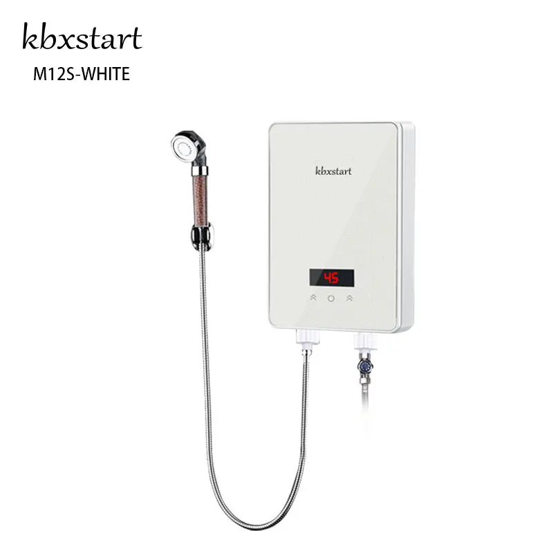 M12S With shower 6000 Вт Chuveiro Eletrico Ducha мгновенный проточный Электрический водонагреватель настенный Электрический водонагреватель термостат с душевой кабиной - Цвет: M12S With shower