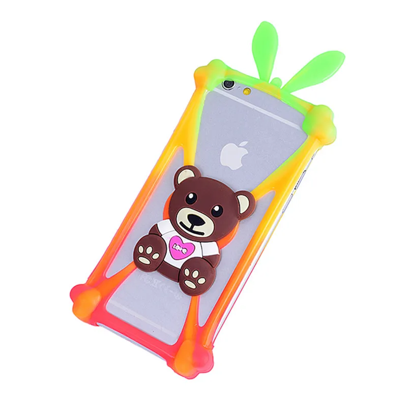 

Cute Cartoon Silicone Universal Cell Phone Holster Cases Fundas For Sony Xperia Acro S LT26W Case Silicon Coque Cover