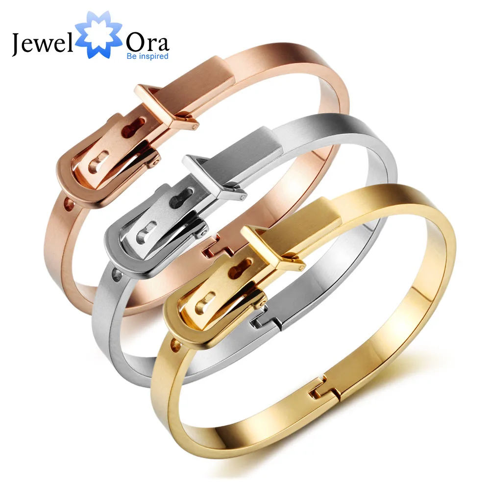 

Twist Stainless Steel Bracelet Bangles Gold Silver Rose Cold Color Fashion Party Jewelry Bangle Gift For Her (JewelOra BA101791)
