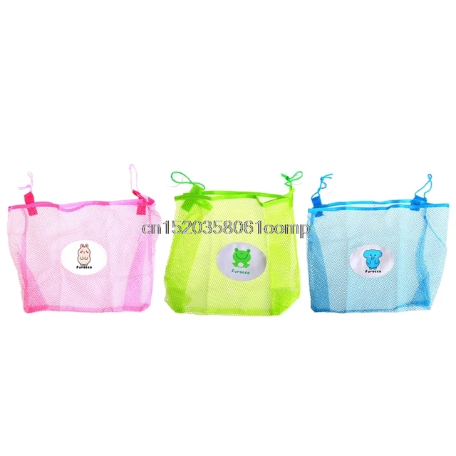Child Bath Toy Storage Bag Organiser Net Suction Baskets Kids Bathroom Mesh Bag #K4UE# Drop Ship
