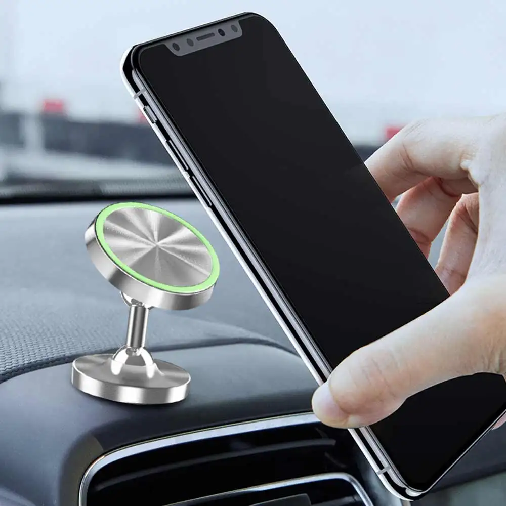 KISSCASE Magnetic Phone Holder Luminous Auto Magnet Car Holder For iPhone Xr xs Support Smartphone Voiture Air Vent Mount Clip