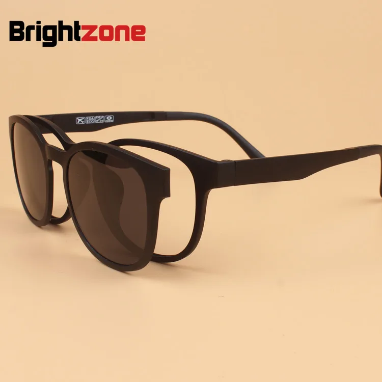 

Fashion Light Ultem PEI Myopia Glasses Frame with magnet Sunglasses Clip Retro Tungsten Set Mirror can Fill Prescription Lenses