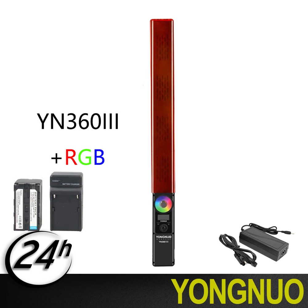 

YONGNUO YN360 III YN360III Handheld LED Video Light Touch Adjusting Bi-colo 3200k to 5500k RGB Color Temperature with Remote