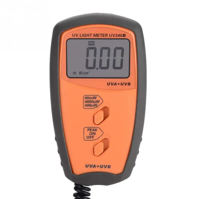 1 Set UV340B Digital UV Light Meter Portable Handheld UVA UVB Intensity