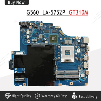 

LA-5752P For Lenovo G560 Z560 Laptop Motherboard NIWE2 LA-5752P Rev:1.0 with GT310M Video Card DDR3