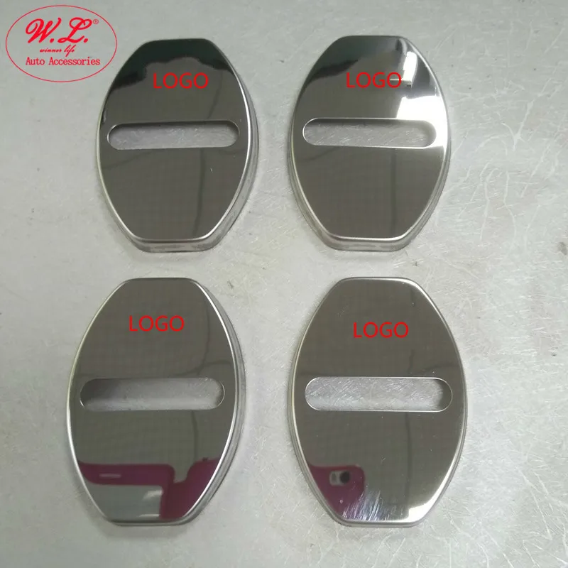 2 Styles Car Door Lock Stainless Cover Anti corrosive Decoration