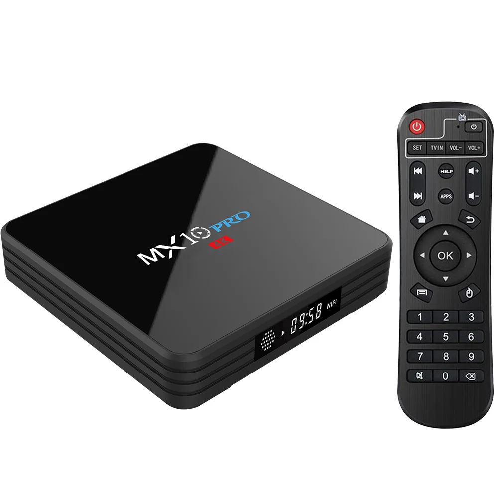 

MX10 PRO TV Box With Digital Display Rockchip 3328 Android 8.1 4GB RAM 32GB ROM 2.4G 5G WiFi Media Player BT4.1 Support 4K H.265