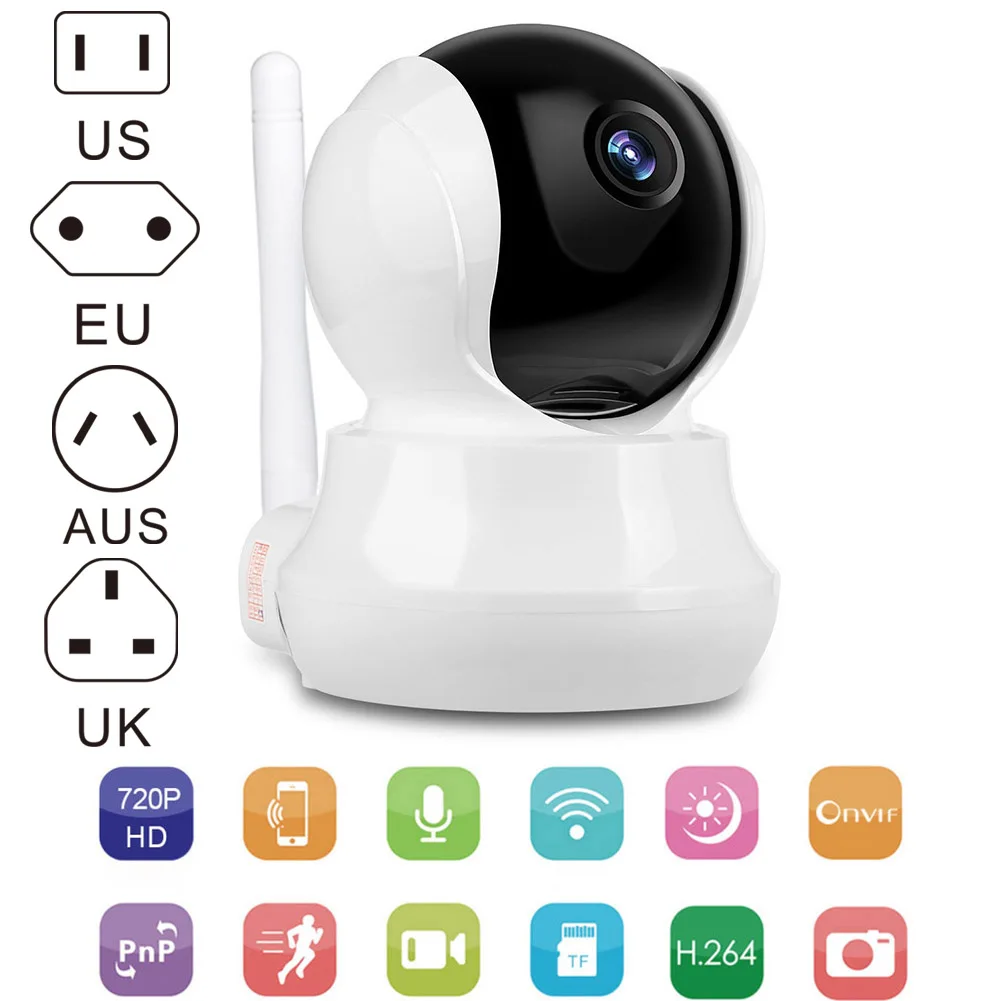 

Home Wireless Security IP Camera with Pan/Tilt/Zoom HD Night Vision for iPhone Android Phone SL@88