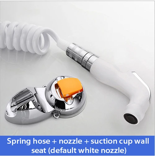 Handheld Toilet bidet sprayer set Kit Hand Bidet faucet for Bathroom hand sprayer shower head self cleaning - Цвет: Hose nozzle holder