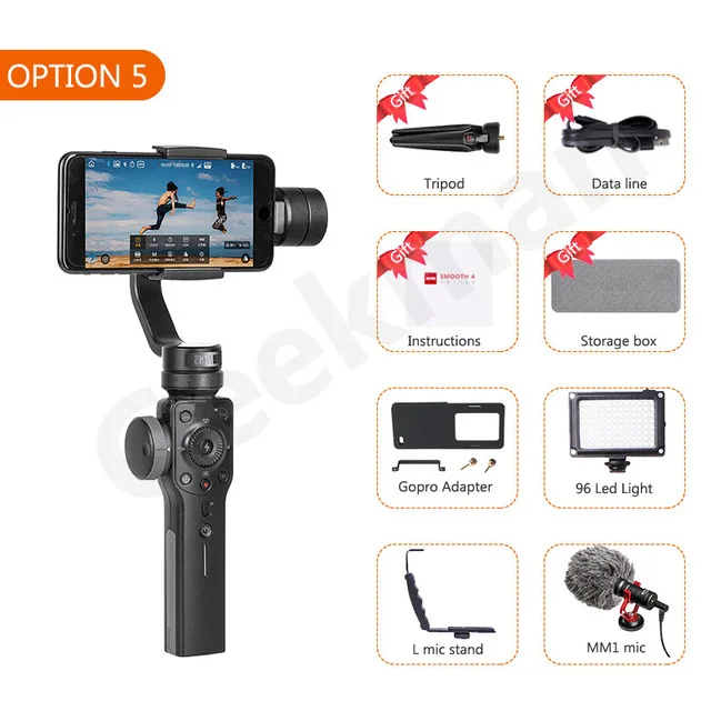 Zhiyun Smooth 4 Карманный 3-осевой смартфон, карданный с улыбкой снимок для iphone XR X samsung S8 xiaomi PK dji osmo стабилизатор - Цвет: Цвет: желтый