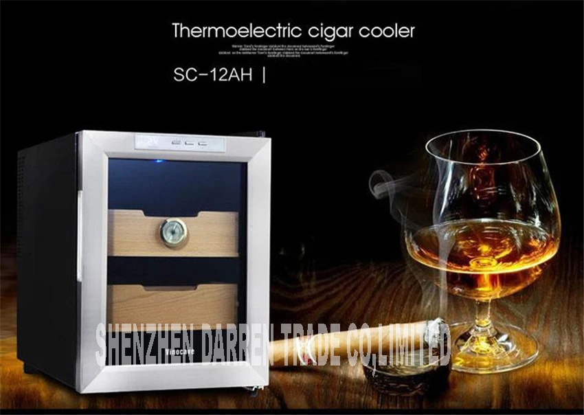 SC-12AH сигара humidor увлажнение сигары Гардеробная коробка термостатического хранения и влажности постоянный Электрический 33l увлажняющий сигары