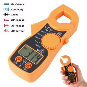 

1PC LCD Digital Multimeter MT87 Voltmeter Ammeter Ohmmeter Current Clamp Pincers Amper Clamp Meter AC/DC Voltage Tester