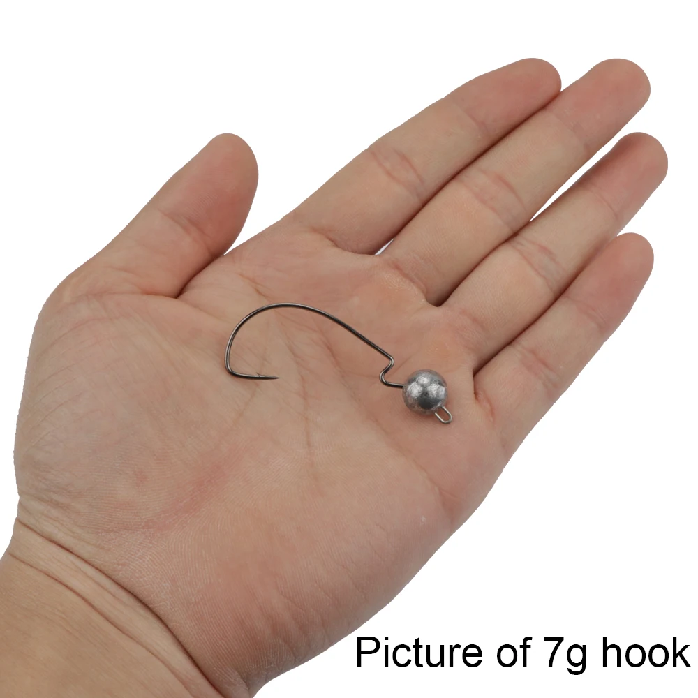 Goture 10 шт. Lead Jig Head бронзовых морских рыболовных крючков Нержавеющая сталь с