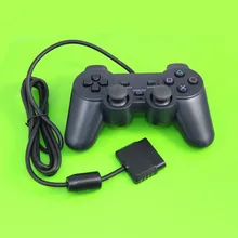 Проводной контроллер для sony Playstation 2 геймпад полное колебание прозрачный пульта для sony PS2 джойстик