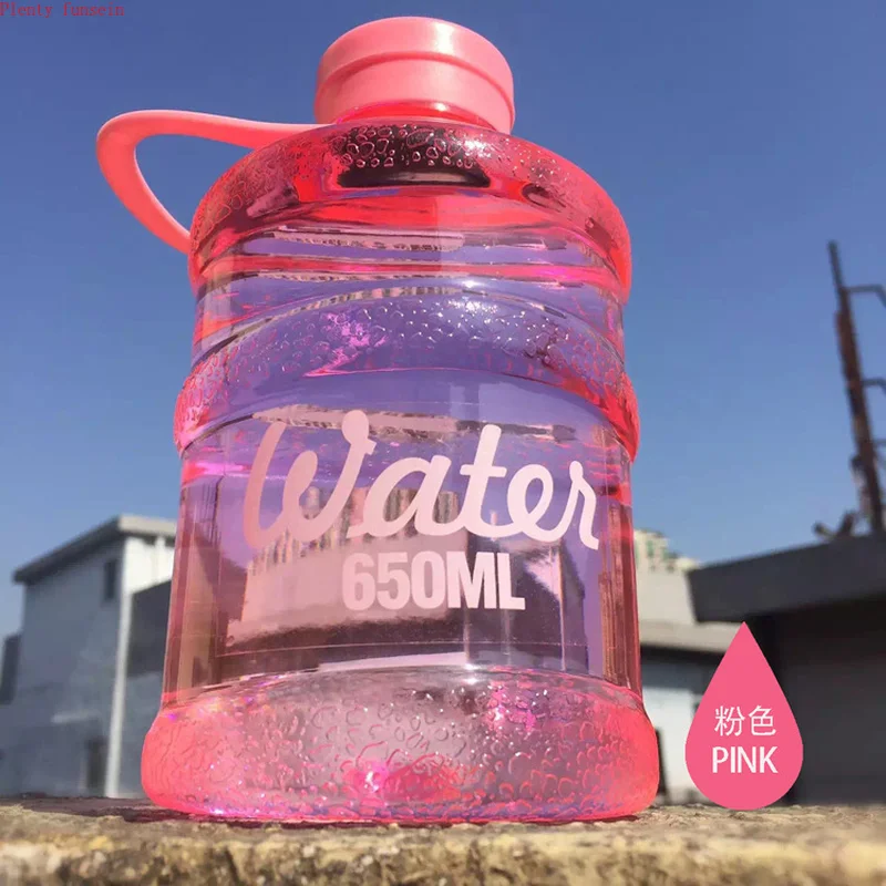 Новая креативная пластиковая чашка большой емкости, мини-ведро, портативная Герметичная Бутылка Для Воды 650 мл, большая бутылка для питья сока