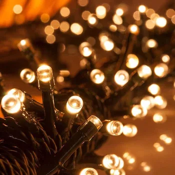 

100/200 LED Strip Solar Outdoor Solar Lamps LED Lamp Fairy Holiday Christmas Party Courtyard Fence Winding Decoration Lamp