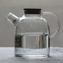 1 шт. стеклянный чайник кувшин для воды термостойкий чайник с цветами с бамбуковой крышкой фильтр из нержавеющей стали контейнер для соков JM 1007