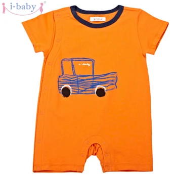 

i-baby Baby Romper Newborn Infant Clothes Boy Girl Rompers 100% Cotton Short Sleeve Romper Jumpsuits Clothing Orange