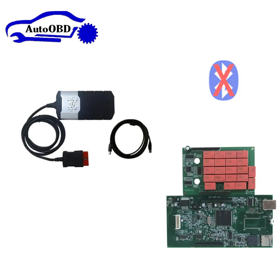 2018 NEW VCI for delphis vd ds150e cdp tcs cdp pro obd2 diagnostic tool with nec relays +8 pcs car cables for autocome with usb