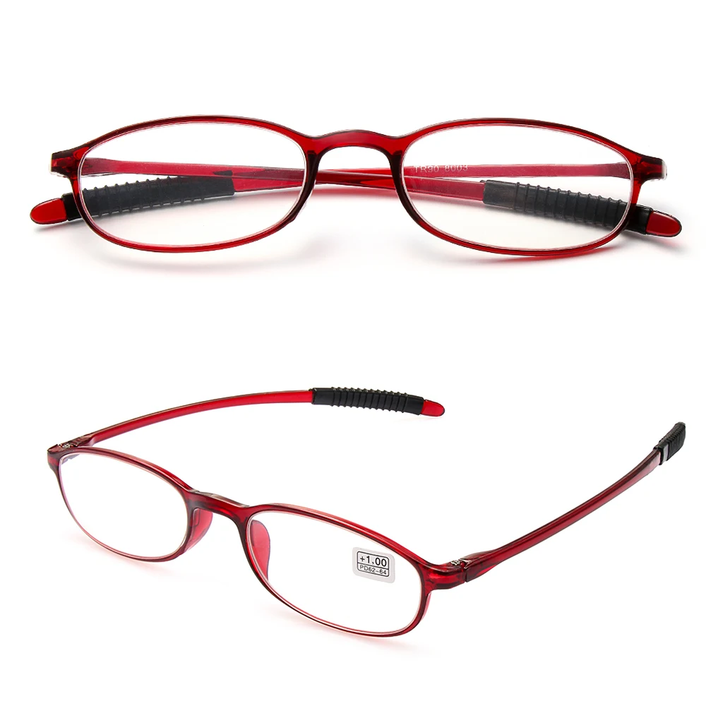 

+1.0~4.0 Diopter Elder Reading Glasses With Box Bifocal Ultralight Vision Care Folding Magnifying Men Women Rimless Eyeglasses