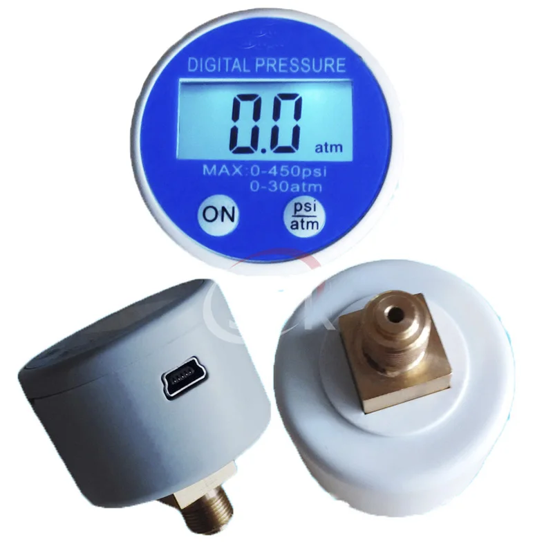 40mm 450psi Digital Pressure Gauge With USB Battery Supplyin Pressure