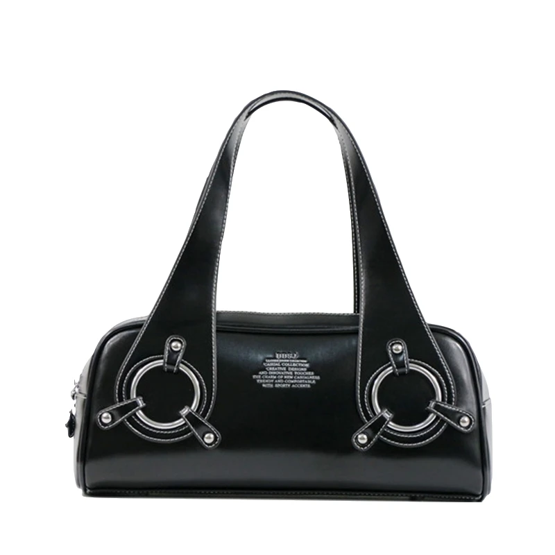 Женская кожаная сумка модная подушка в стиле ретро дизайнерская сумка Boston Tote сумка женская сумка на плечо гарантированное качество 11301 - Цвет: Black