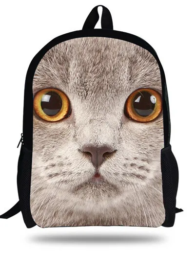 16-дюймовый шпилька черная кошка рюкзак животных Сумки Для женщин детские школьные сумки для девочек подростков Mochila зоопарк Животные печати сумка для мальчиков школьного рюкзака