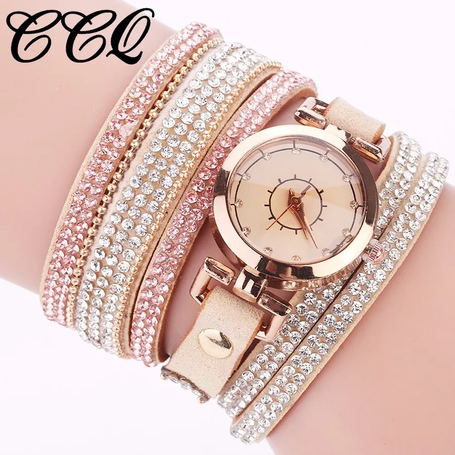 

CCQ Brand Fashion Women Rhinestone Bracelet Watch Ladies Luxury Quartz Dress Watch Casual Women Wrist Watch Relogio Feminino