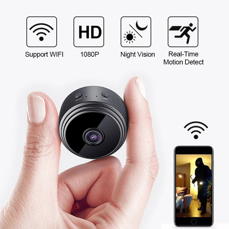 

ELAF HD 1080P Mini Wifi IP Camera IR Night Vision Micro Camera Wireless P2P Mini IP CCTV Camera Motion Detection DV DVR Camera