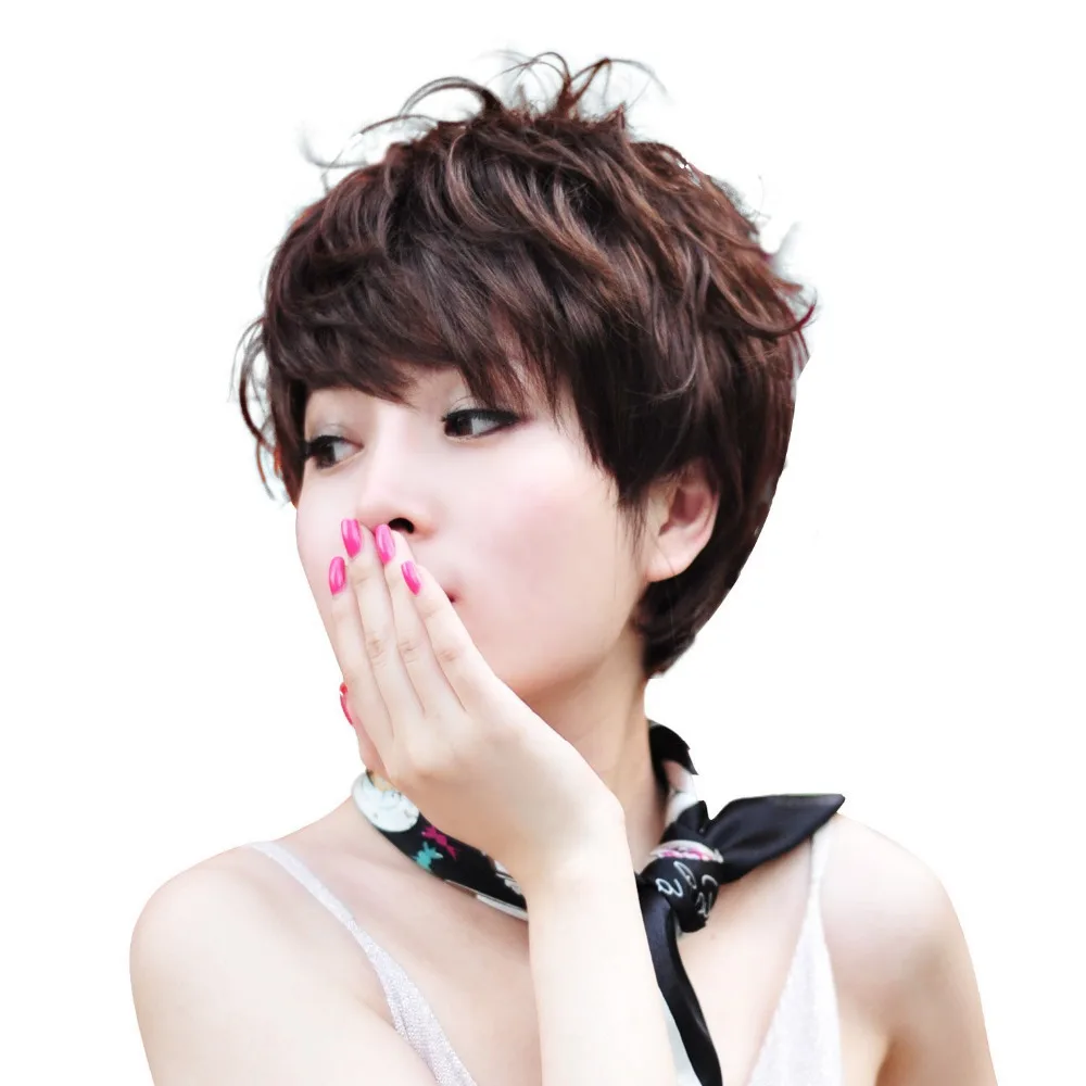 

Ohyes 2015 Women Newest Cute Short Fashion Cosplay Wave Party Wig +Wig Cap
