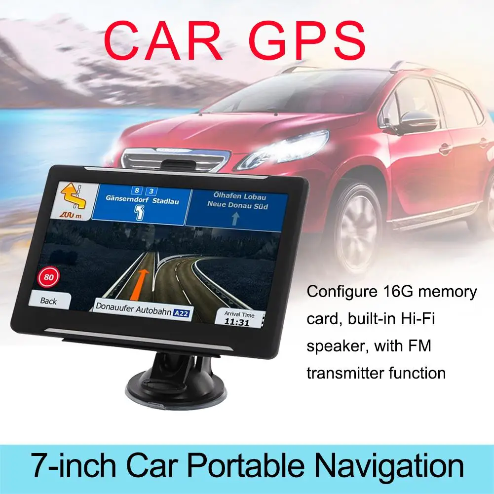 

7-inch Car GPS Portable Navigator RAM256MB-ROM8G HD Capacitive Display GPS Satellite Navigation With Global Map