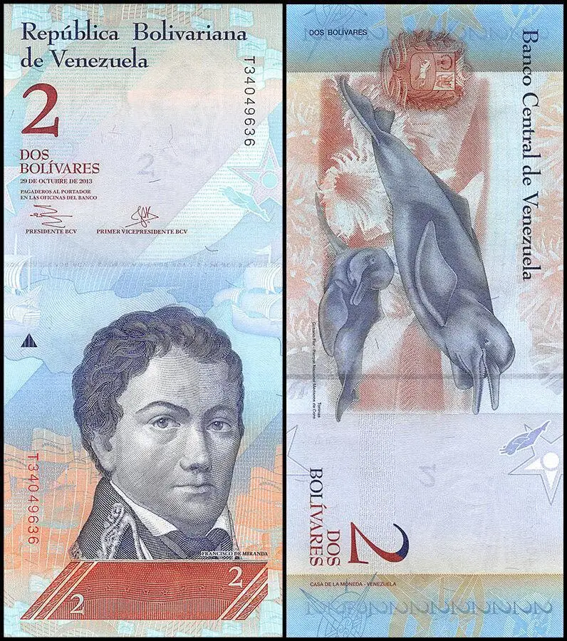 

Venezuela Two Bolivares Banknote Francisco de Miranda