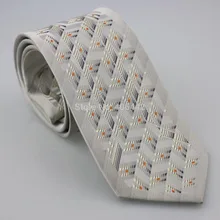 Yibei Coachella Галстуки полосатый галстук границы серебристо-серый Gravata masculino оранжевый маленький точки жаккардовые микрофибры шеи Галстуки