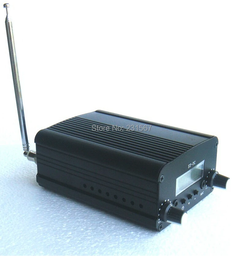 

2019 NEW! 1/set 1W/7W FM Stereo broadcast radio FM transmitter station audio converter built-in PLL frequency + Small antenna
