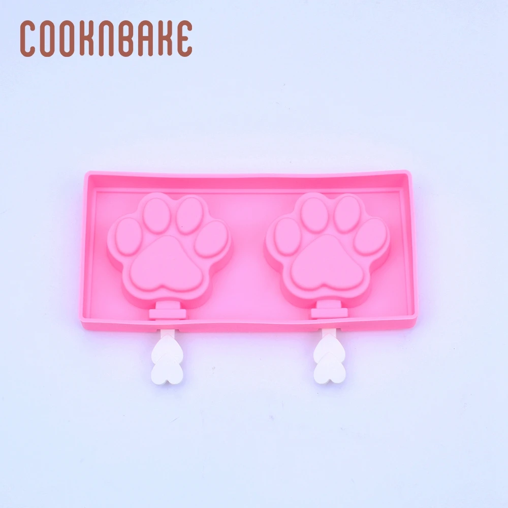 COOKNBAKE силиконовая форма для мороженого 2 отверстия кошачья лапа замороженный