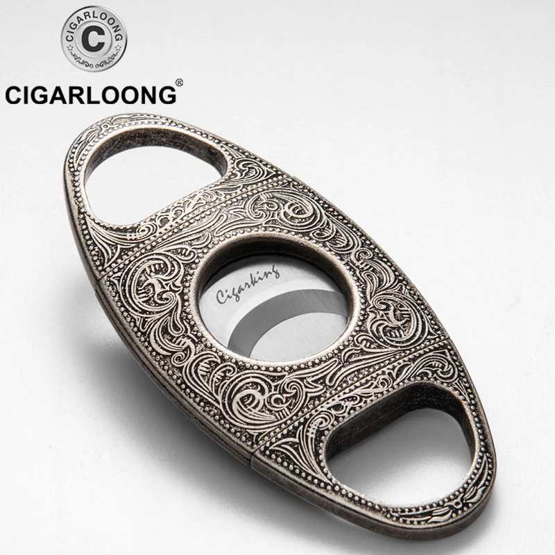 CIAGARLOONG ножницы для сигар металлическая коробка для сигар открывалка из нержавеющей стали двойное лезвие портативная Сигара резак CD-1096
