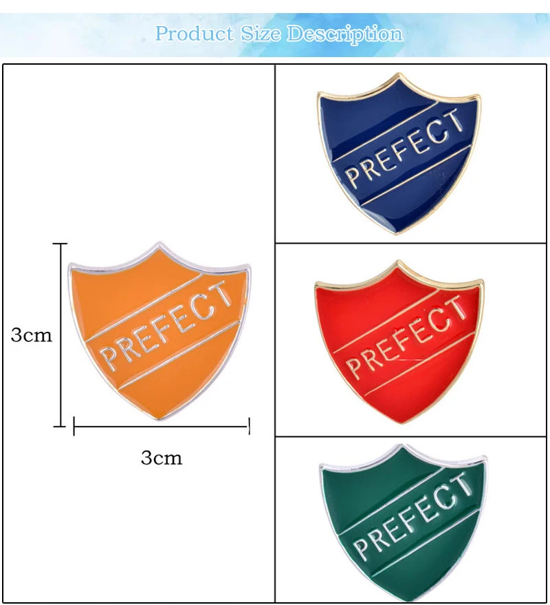 Personality letters 4 colors optional Jewelry Fashion Pin Badge Brooch Enamel Broochs For Men Perfect School Prefect Pins Gift - Image 5