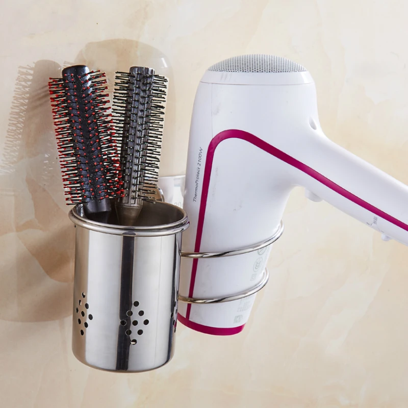 stainless steel Finish Wall Mounted Hair Dryer Stand Hotel Bathroom