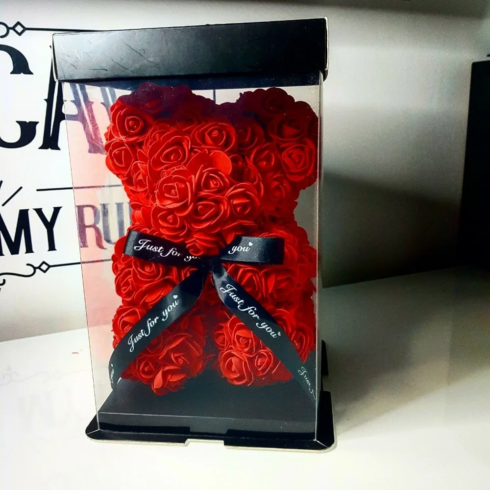 

Artificial Teddy Bear Rose Flower Artificial Birthday Gifts for Women Valentine's Day Gift Plush Bear