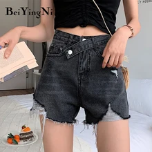 Beiyingni Ripped Jeans Shorts для женщин 2019 Лето Новое Прибытие Разрушенные дыры Джинсовые шорты