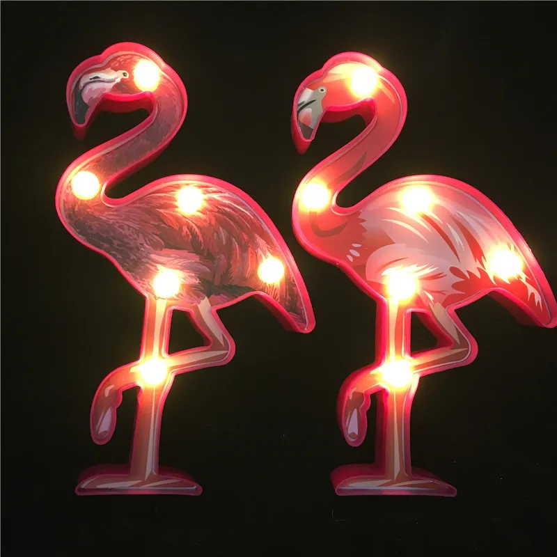 

AA Battery Led Night Lamp 3D PaintedFlamingo Lights Function As Wall Lamp Bedroom Decoration Lighting Xmas Gift Lights