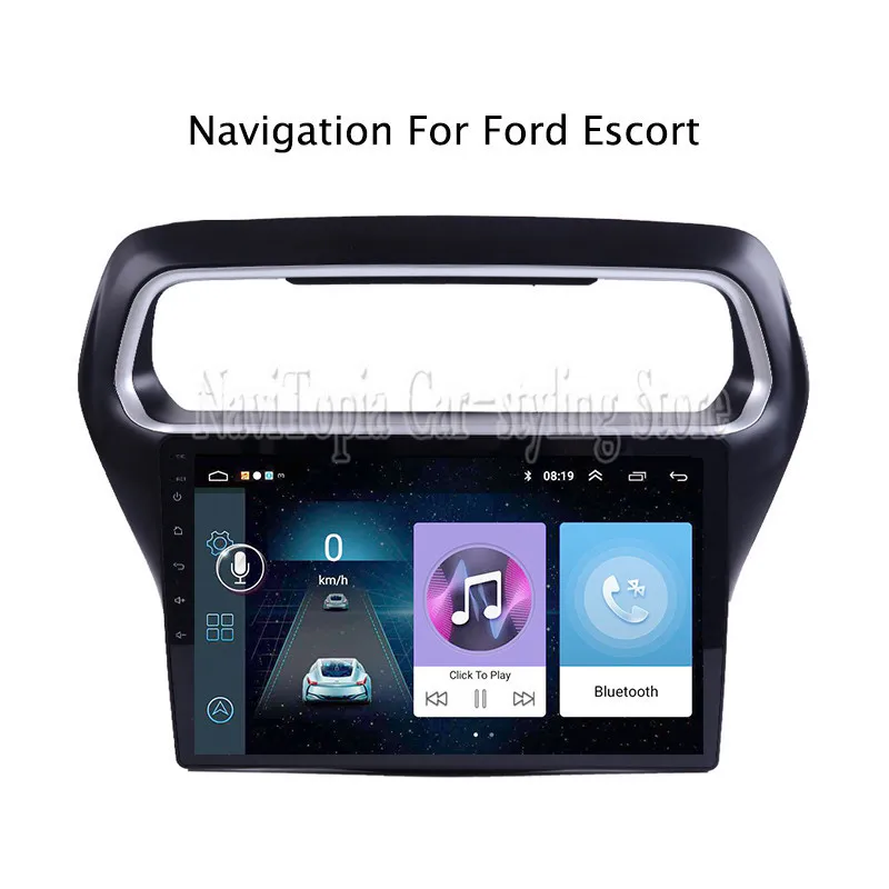 

ECTWODVD 10.1inch Android 8.1 Car Radio GPS Navigation Multimedia Stereo DVD Player for Ford Escorts 2014 2015