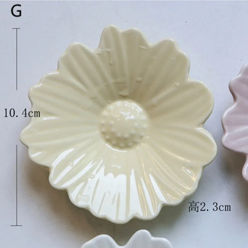 Керамические цветы и украшения в виде ананаса блюдо мороженое тарелки для закусок конфеты кактус Органайзер лоток для хранения блюдо украшения дома ремесла - Цвет: G