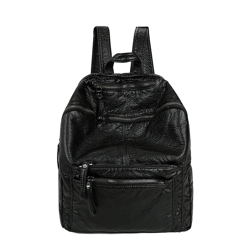 Buy Fashion New Backpack Women 2017 Solid Black High