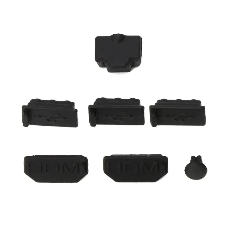 

7Pcs HDMI Dust Plug Silicone Dust Proof Cover Stopper Dustproof Case Kits for Xbox One X Gaming Console