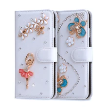 Wallet PU Leather Diamond case For Lenovo A2010 A 2010 Filp Card Slot Holder Stand Cover Bling Luxury Rhinestone Phone Bags